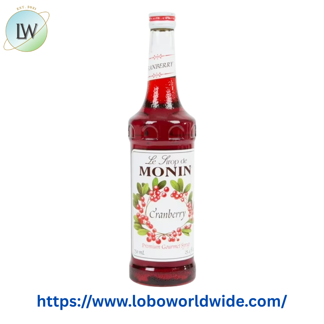 Monin Premium Cranberry Flavoring Fruit Syrup 750 mL