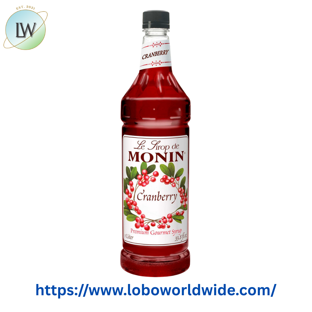Monin Premium Cranberry Flavoring / Fruit Syrup 1 Liter