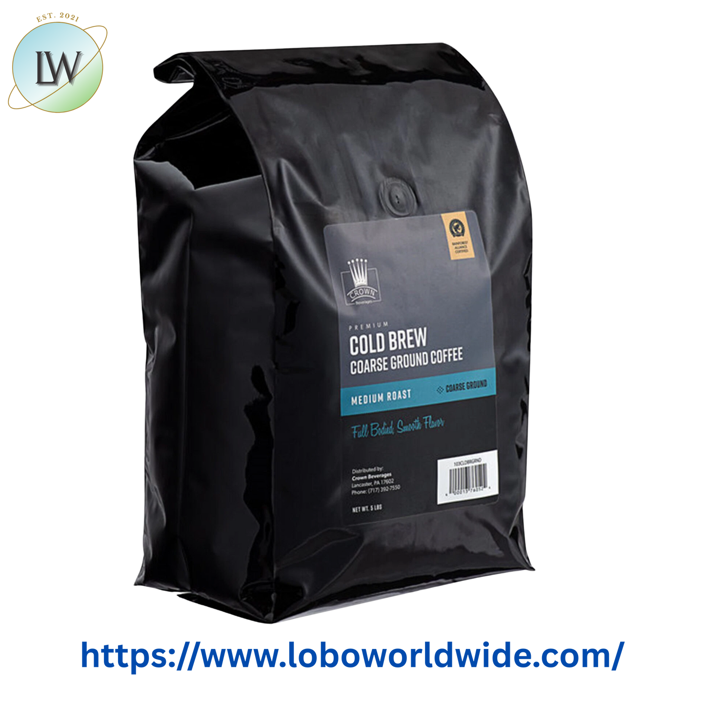 Crown Beverages Cold Brew Coarse Ground Coffee 5 lb.