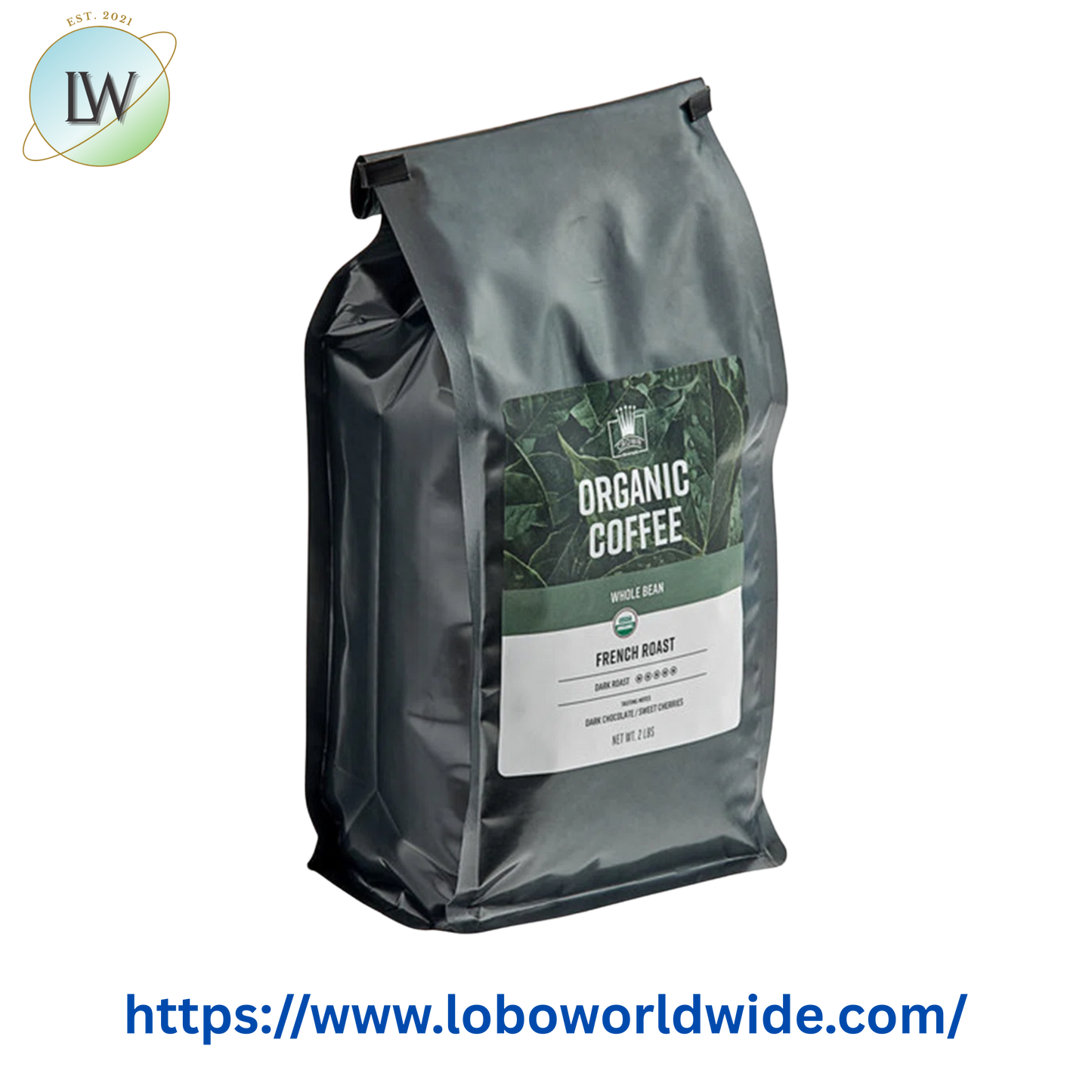 Crown Beverages Organic French Roast Whole Bean Coffee 2 lb.