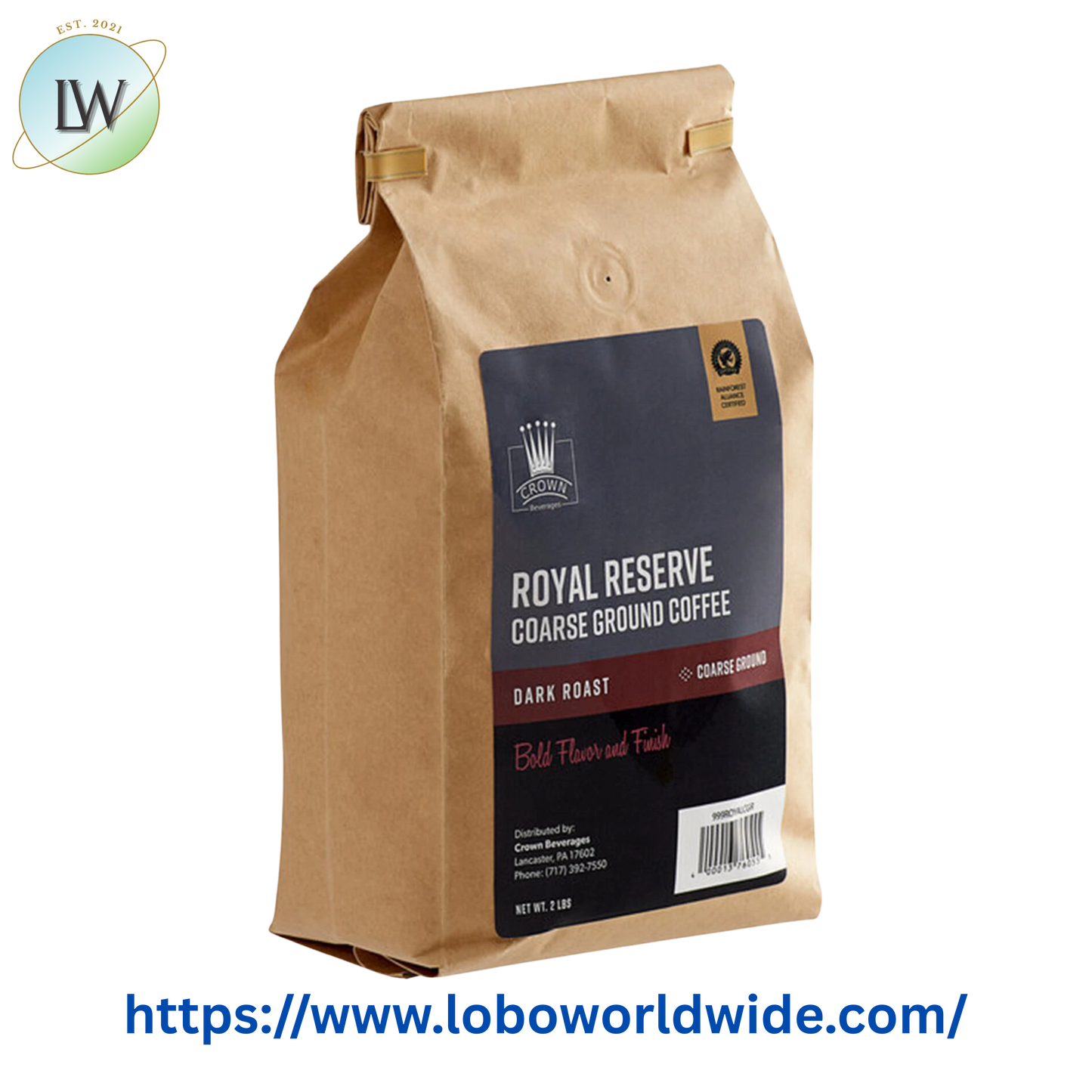 Crown Beverages Royal Reserve Guatemalan Whole Bean Coffee 2 lb.