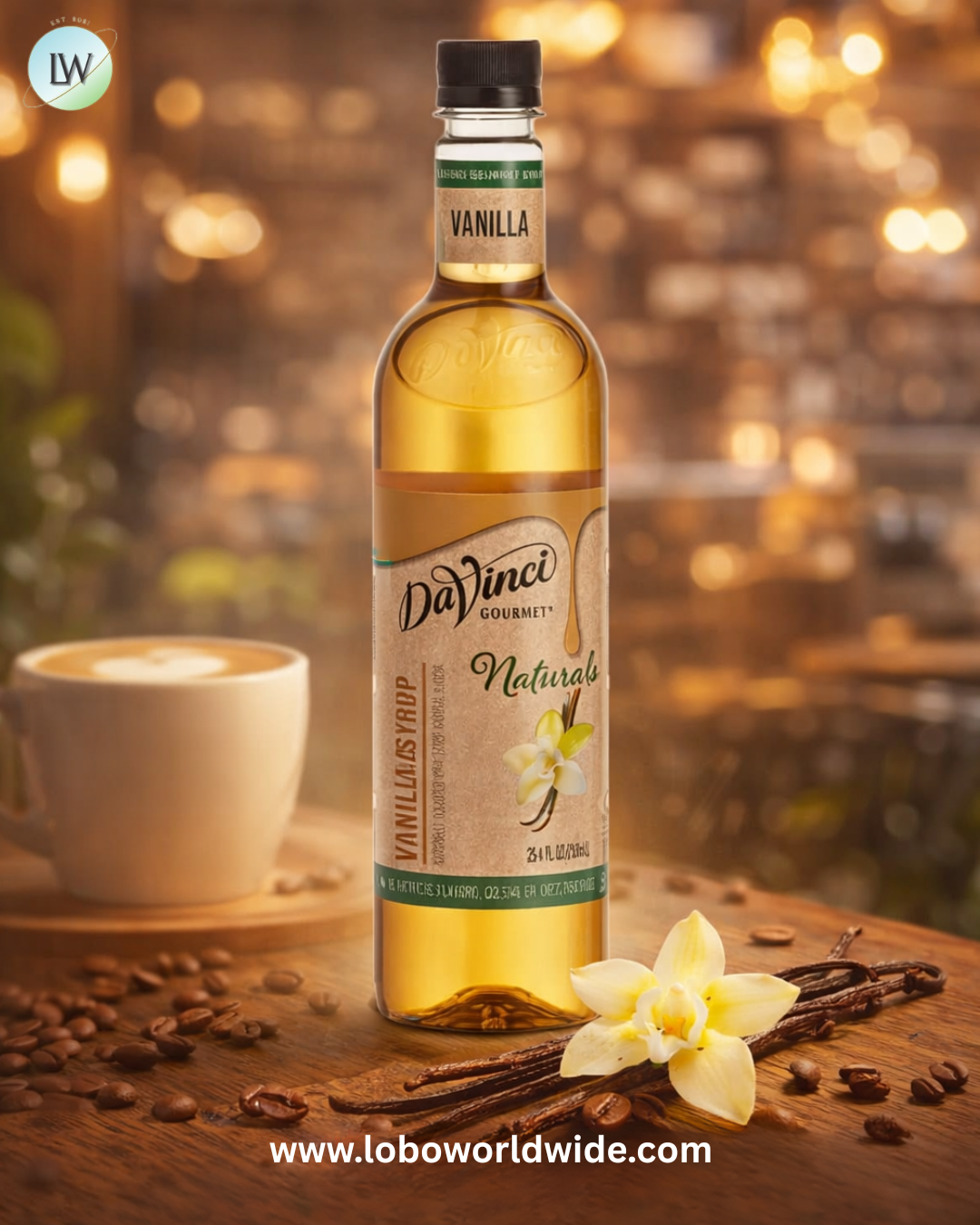 DaVinci Gourmet All-Natural Vanilla Flavoring Syrup 750 mL