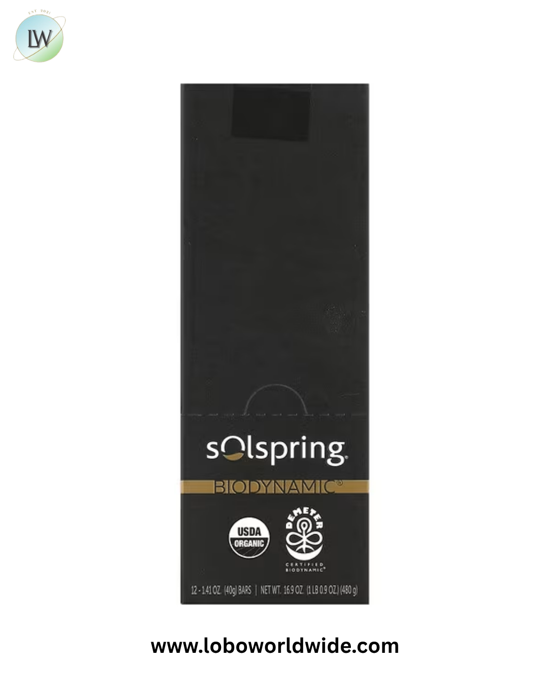 Dr. Mercola, Solspring®, Biodynamic®, Dark Chocolate Bar, 70% Cocoa