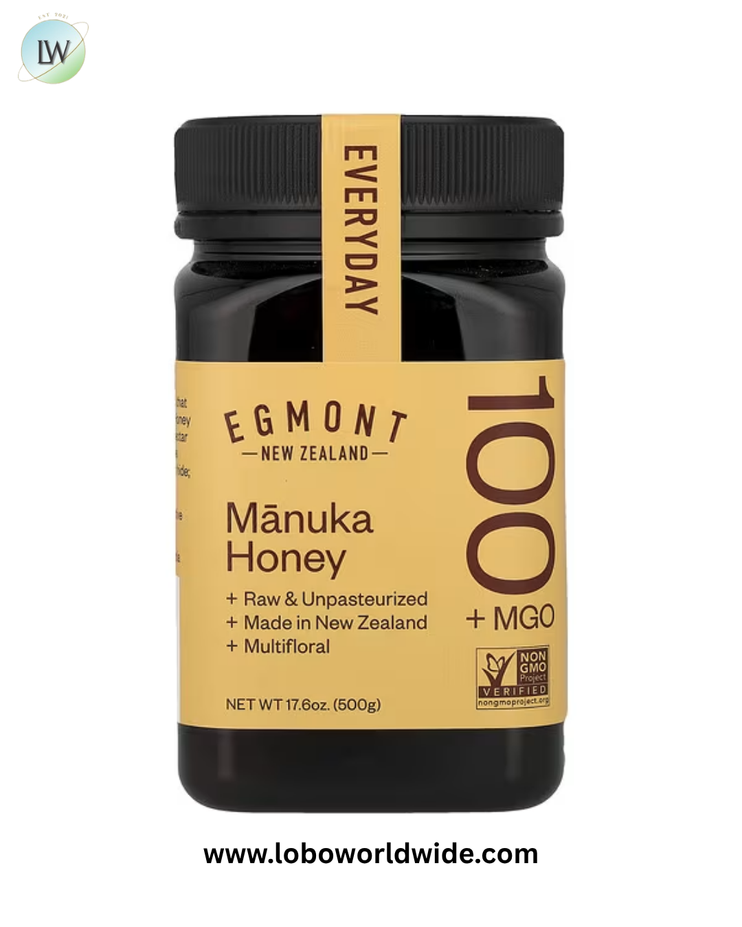 Egmont Honey, Manuka Honey, Raw & Unpasteurized, MGO 100+, 17.6 oz (500 g)