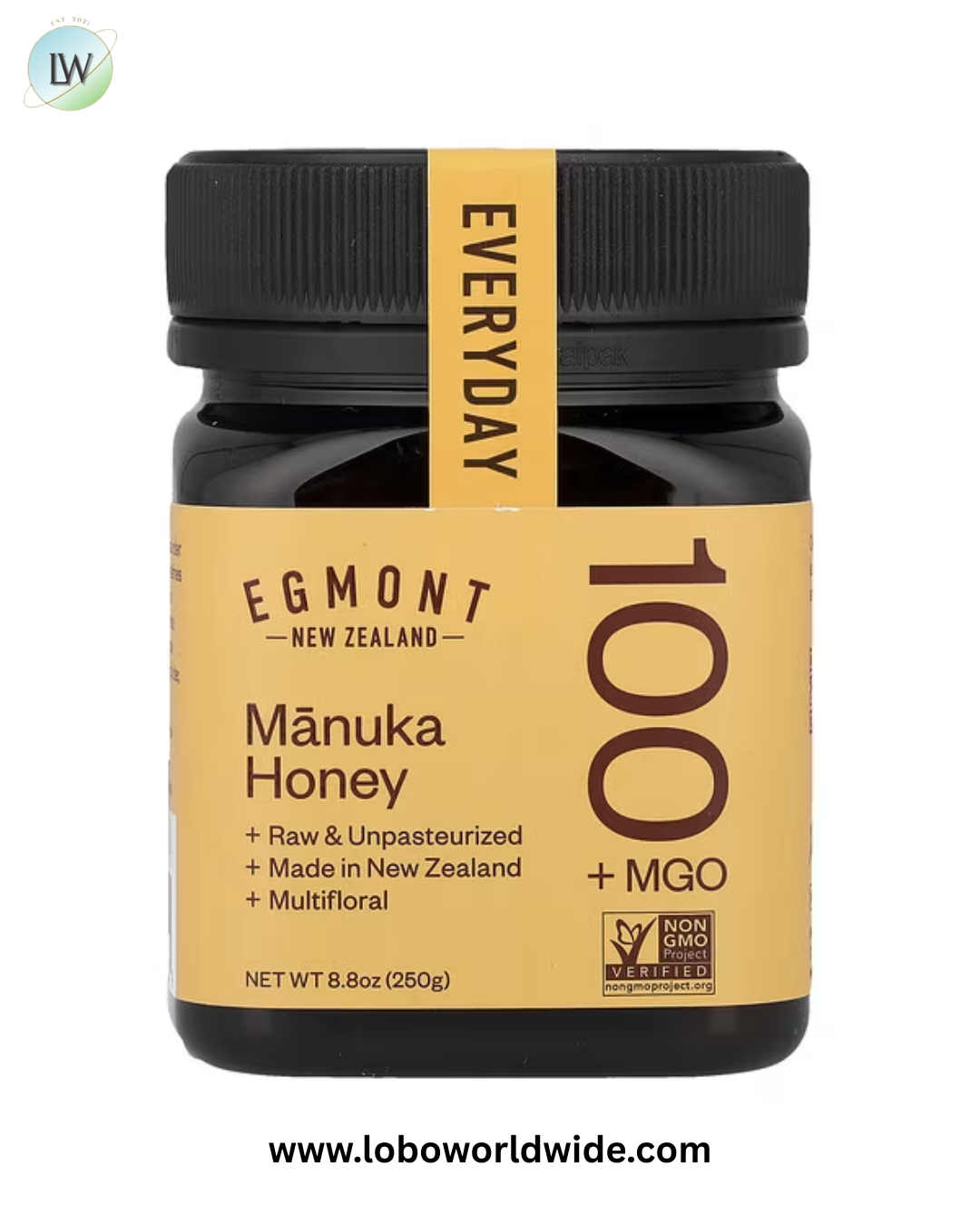 Egmont Honey, Manuka Honey, Raw & Unpasteurized, MGO 100+, 8.8 oz (250 g)