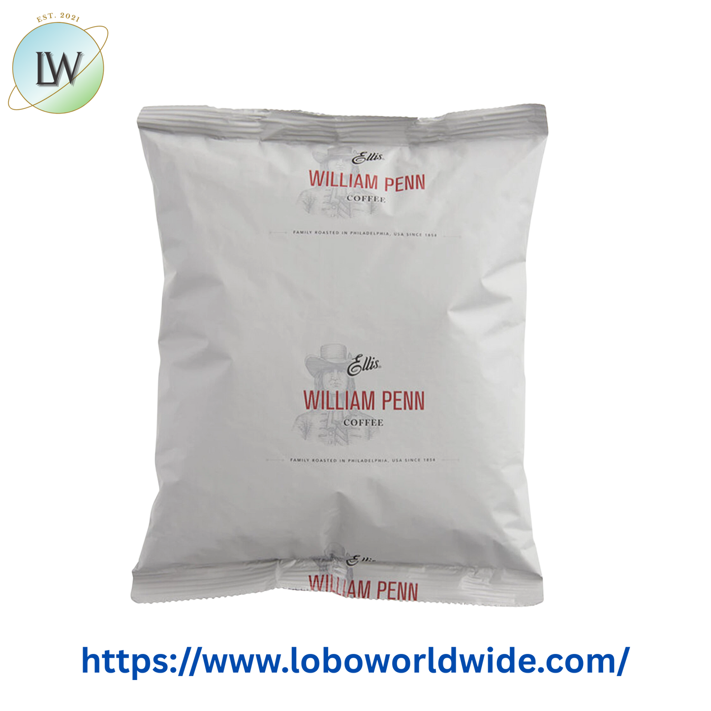 Ellis William Penn Coffee Packet 12 oz. - 32/Case