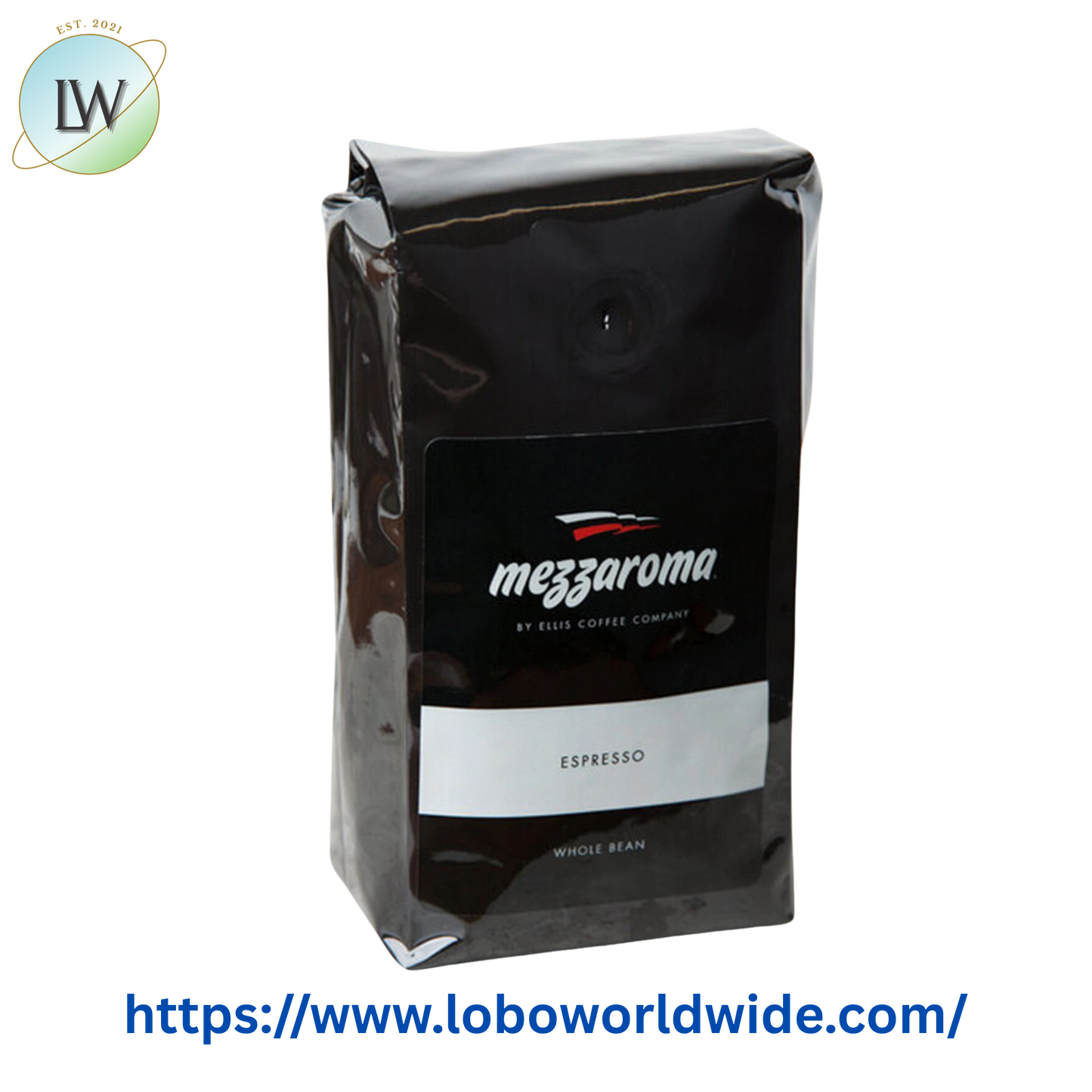 Ellis Mezzaroma 12 oz. Dark Regular Whole Bean Espresso - 6/Case