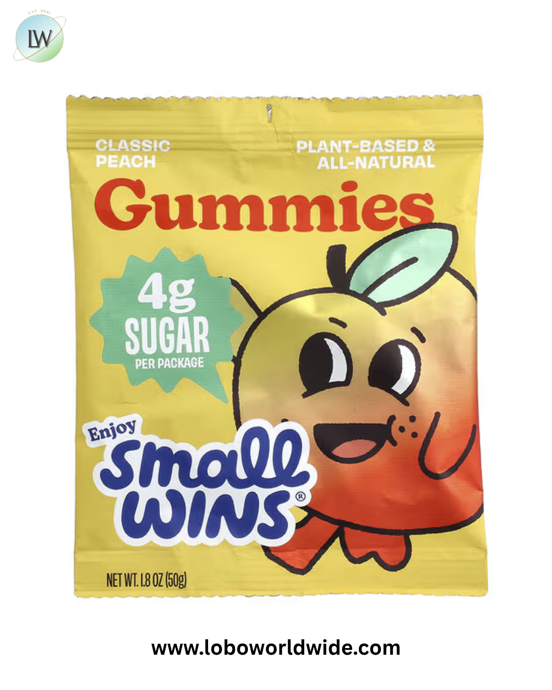 Enjoy Small Wins, Gummies, Classic Peach , 1.8 oz (50 g)