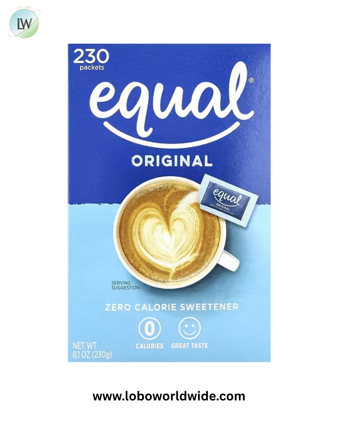 Equal, Zero Calorie Sweetener, Original, 230 Packets, 8.1 oz (230 g)