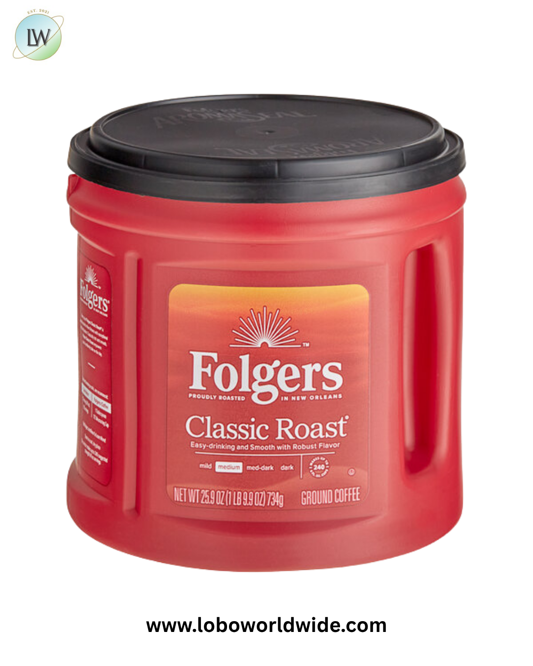 Folgers Classic Roast Ground Coffee Can 25.9 oz.