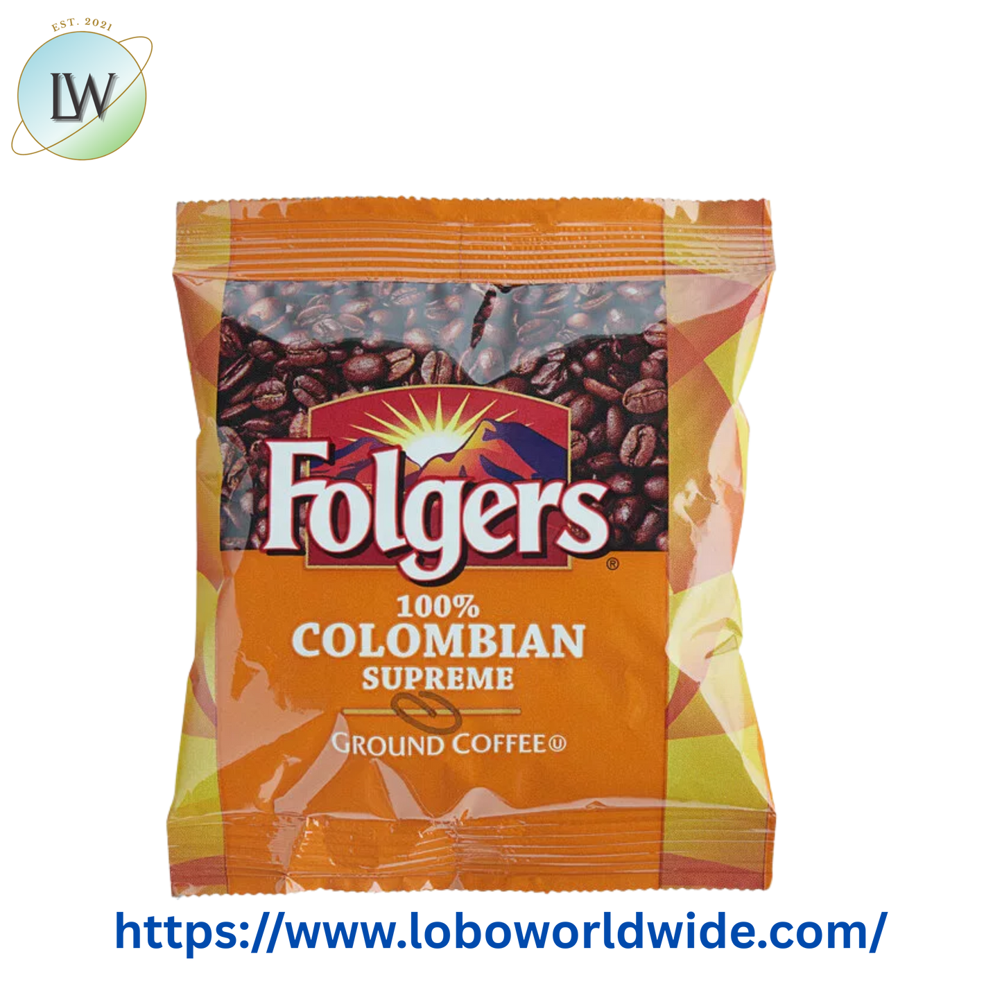 Folgers Colombian Supreme Coffee Packet 1.75 oz. - 42/Case