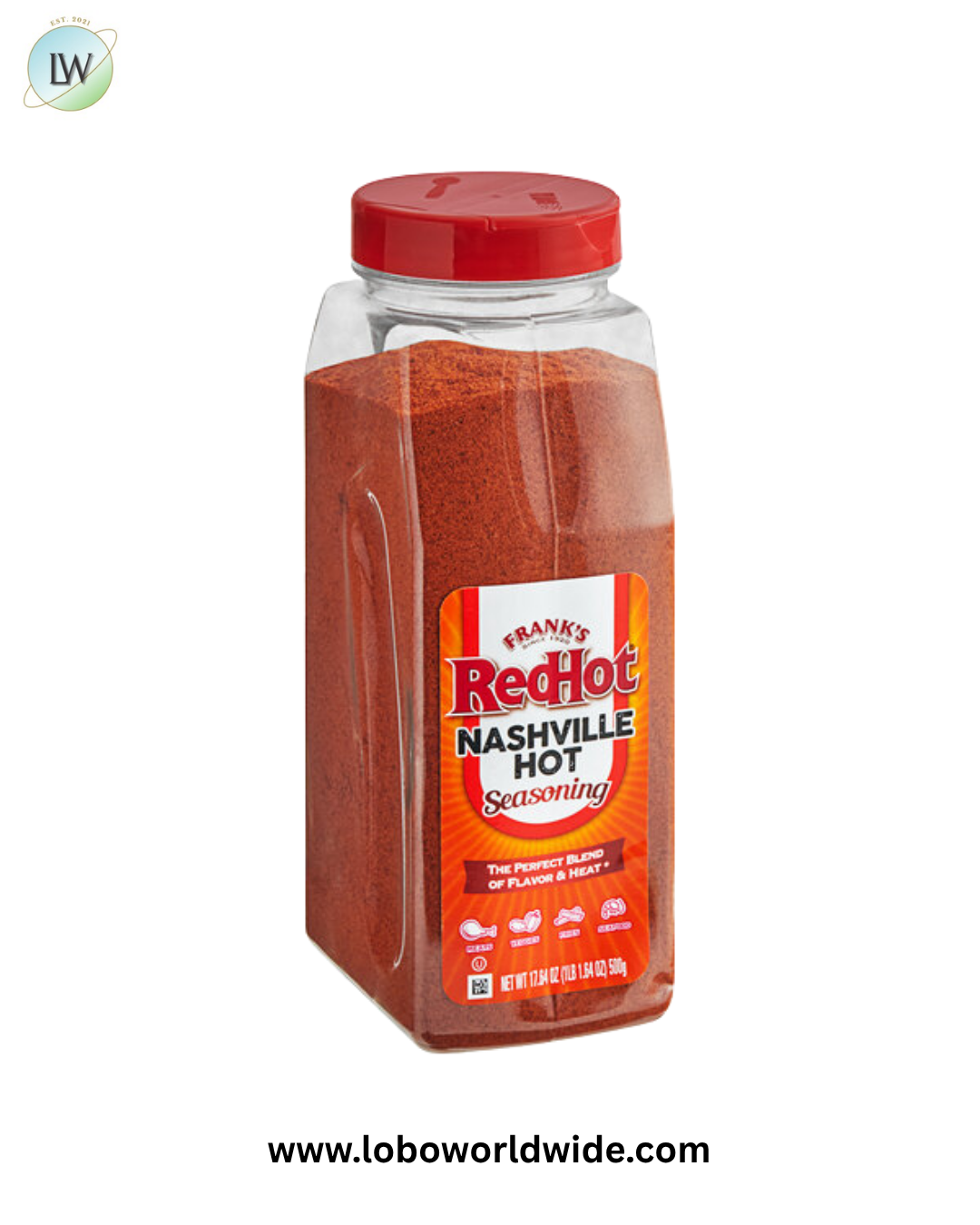 Frank's RedHot Nashville Hot Seasoning 17.64 oz.