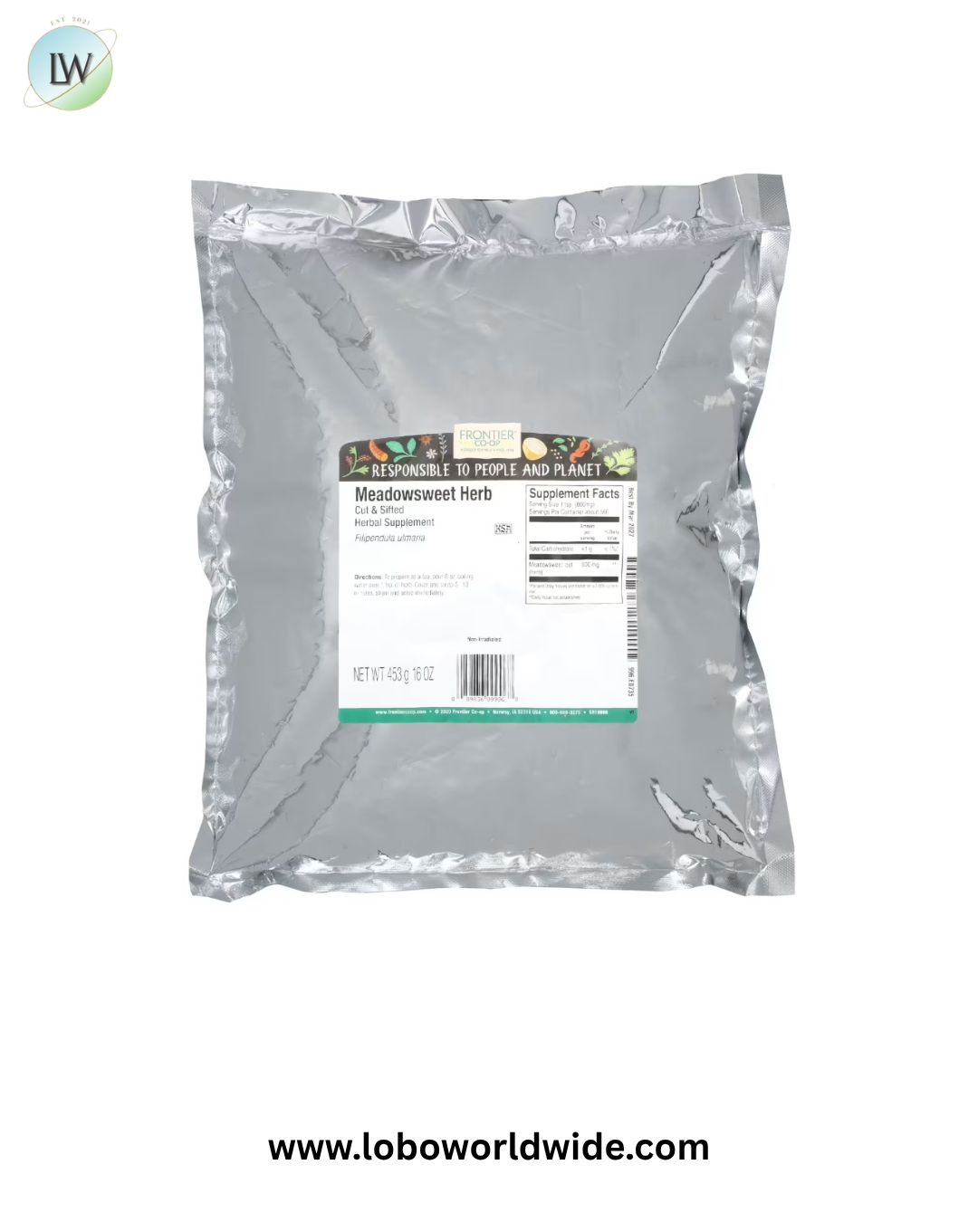 Frontier Co-op, Cut & Sifted Meadowsweet Herb, 16 oz (453 g)