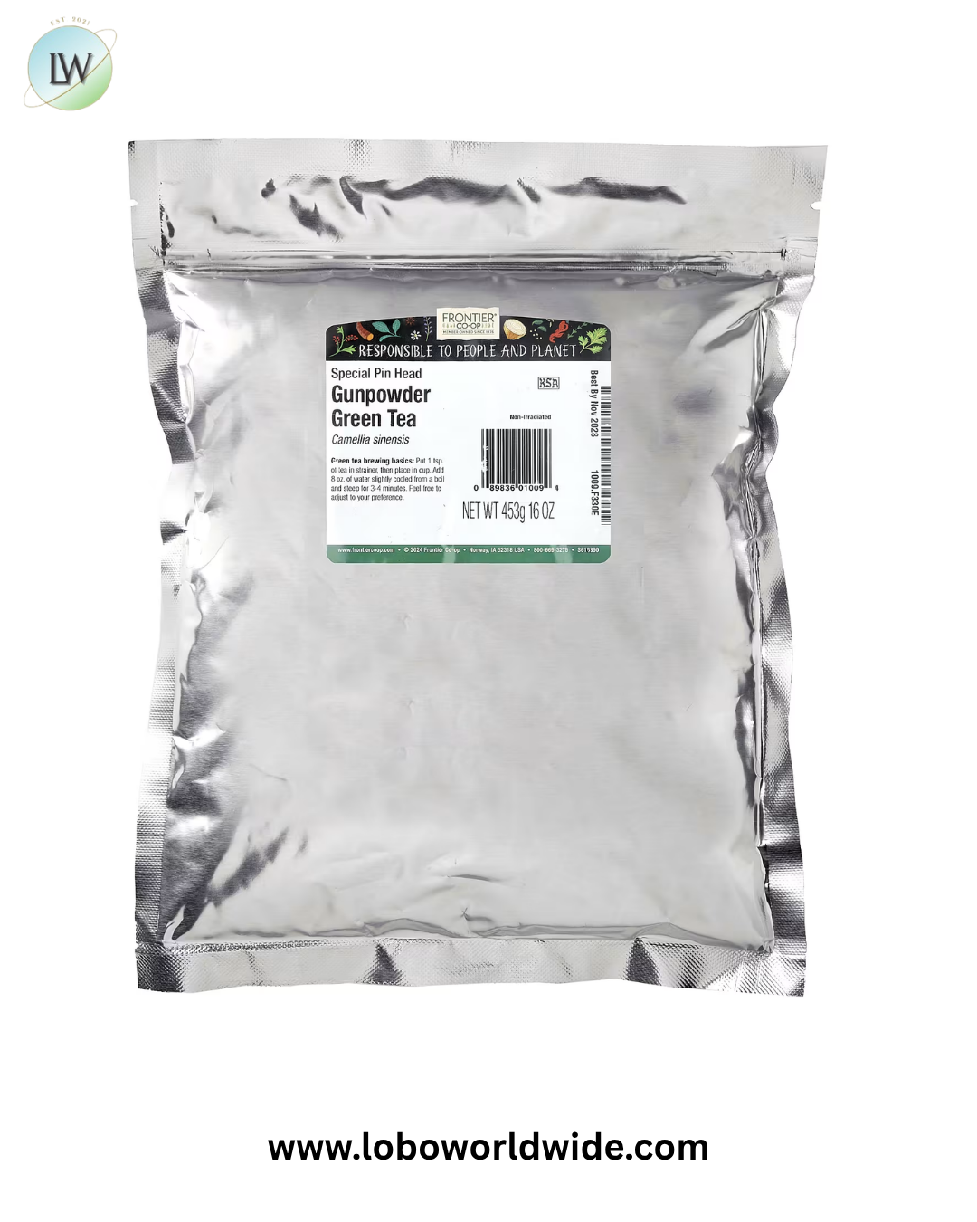 Frontier Co-op, Gunpowder Green Tea, Special Pin Head, 16 oz (453 g)