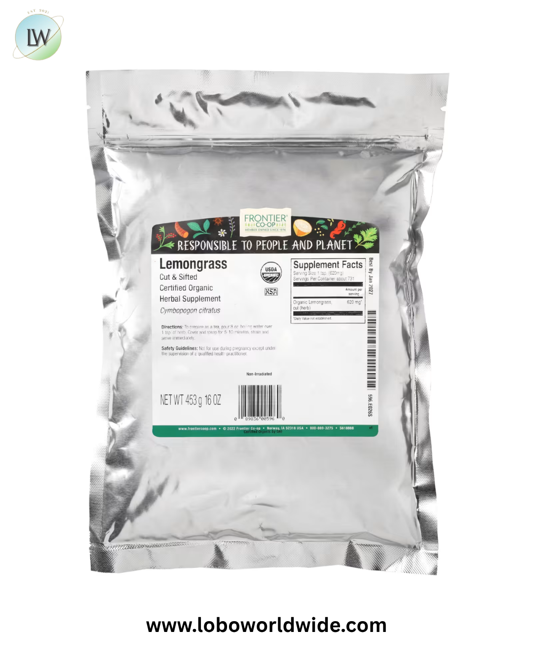 Frontier Co-op, Organic Cut & Sifted, 16 oz (453 g)