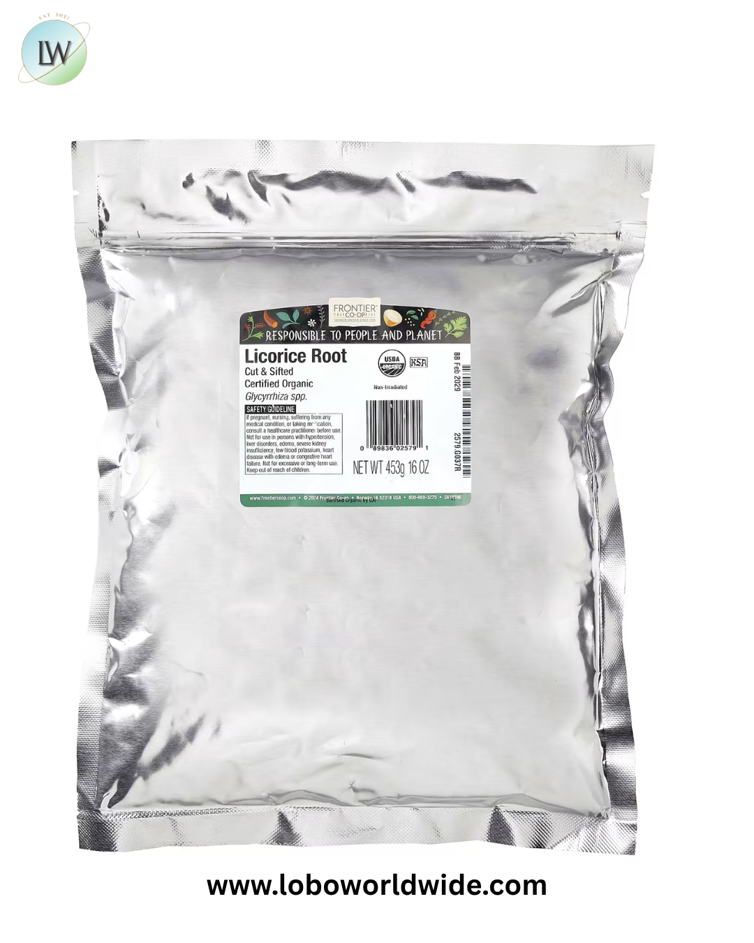 Frontier Co-op, Organic Licorice Root, Cut & Sifted , 16 oz (453 g)
