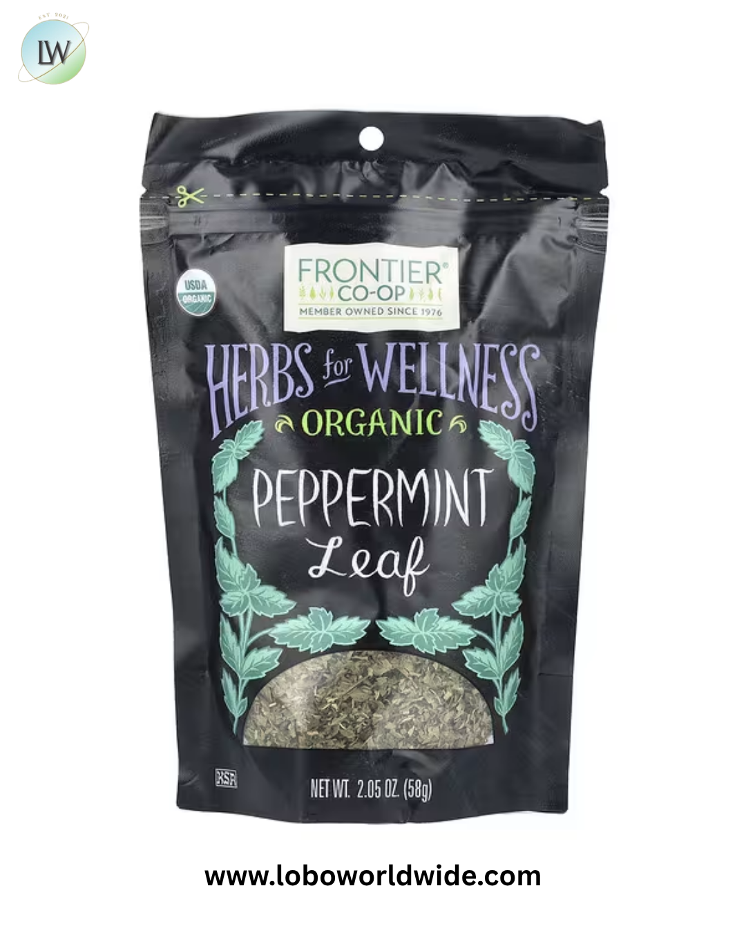 Frontier Co-op, Organic Peppermint Leaf, 2.05 oz (58 g)