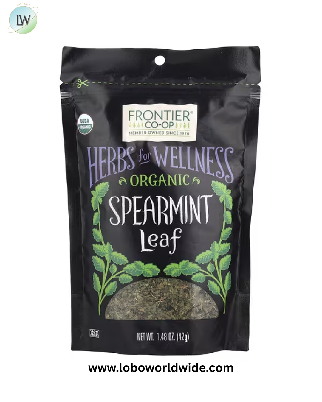 Frontier Co-op, Organic Spearmint Leaf, 1.48 oz (42 g)