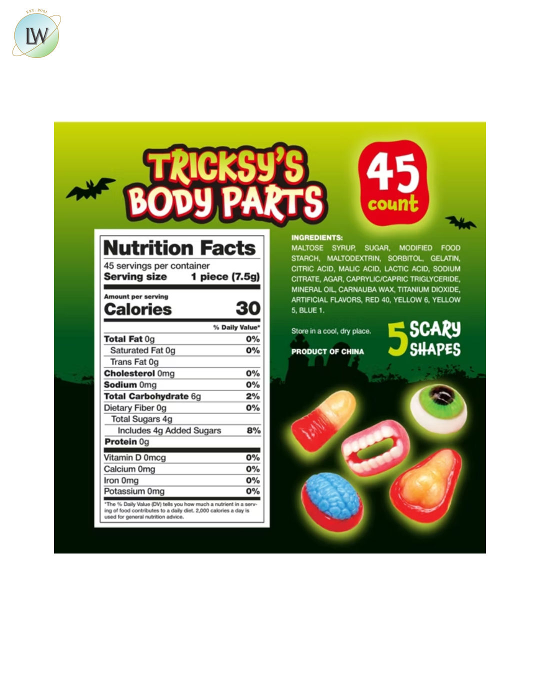 Funtasty Halloween Gummy Candy, 45 ct.