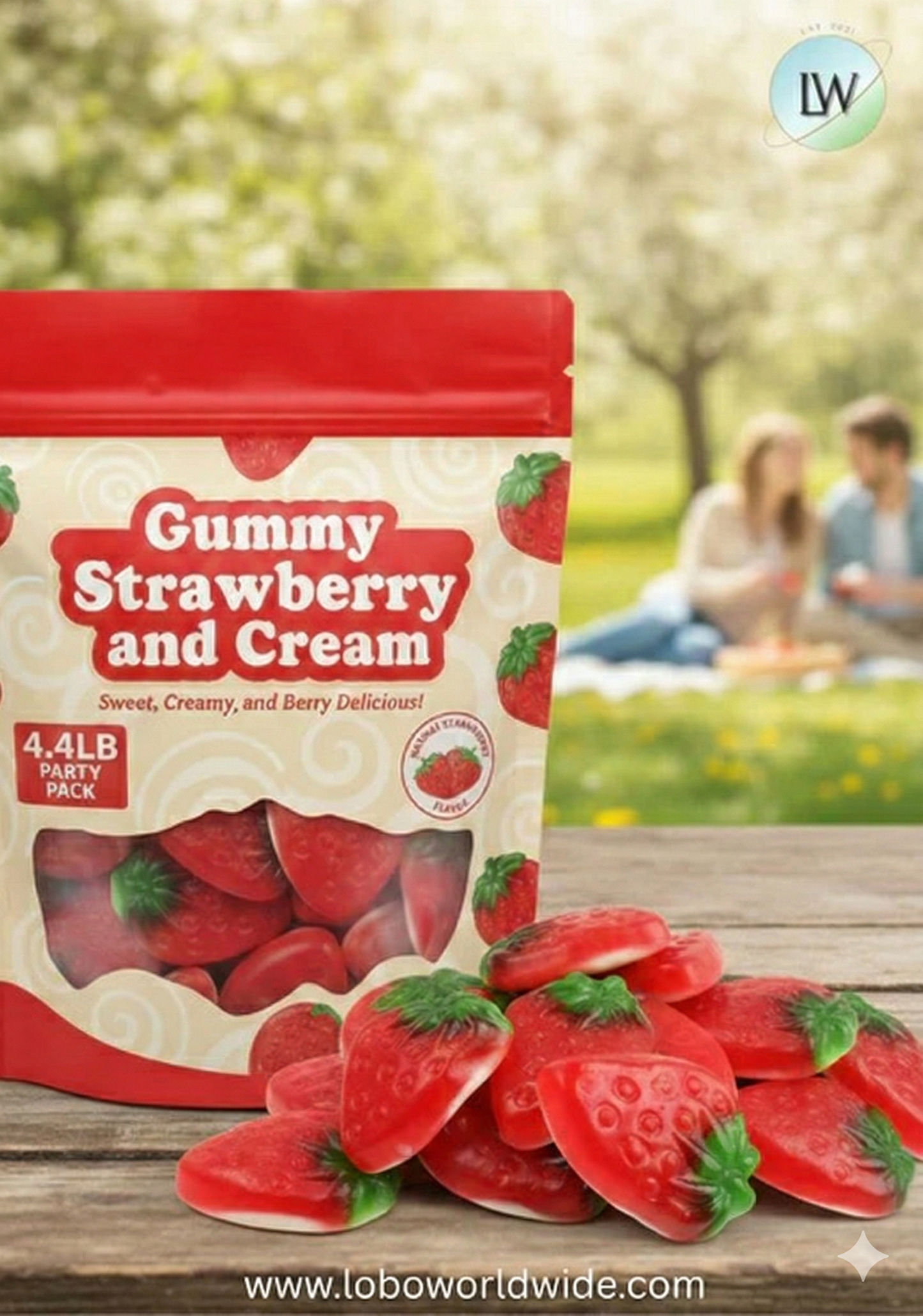 Gummy Strawberry and Cream(Various Sizes)