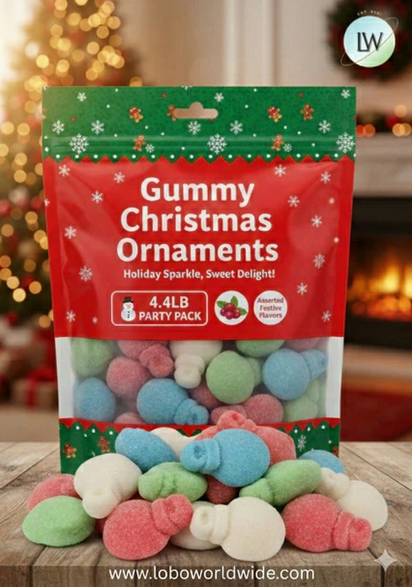 Gummy Christmas Ornaments(Various Sizes)