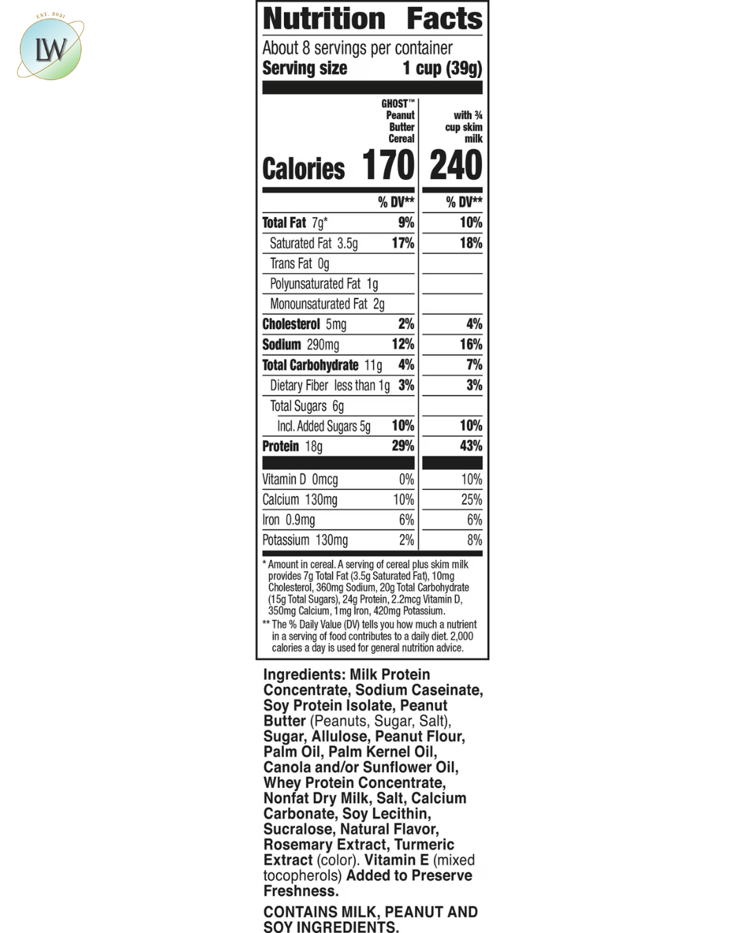 General Mills Ghost Protein Cereal, Peanut Butter Flavor, 10.8 oz.
