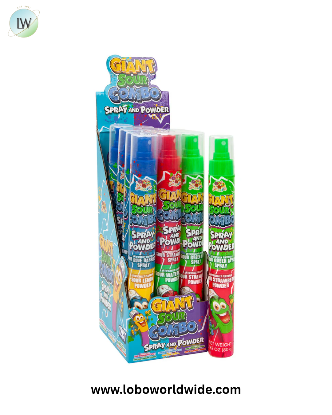 Giant Sour Combo Spray & Powder - 12ct