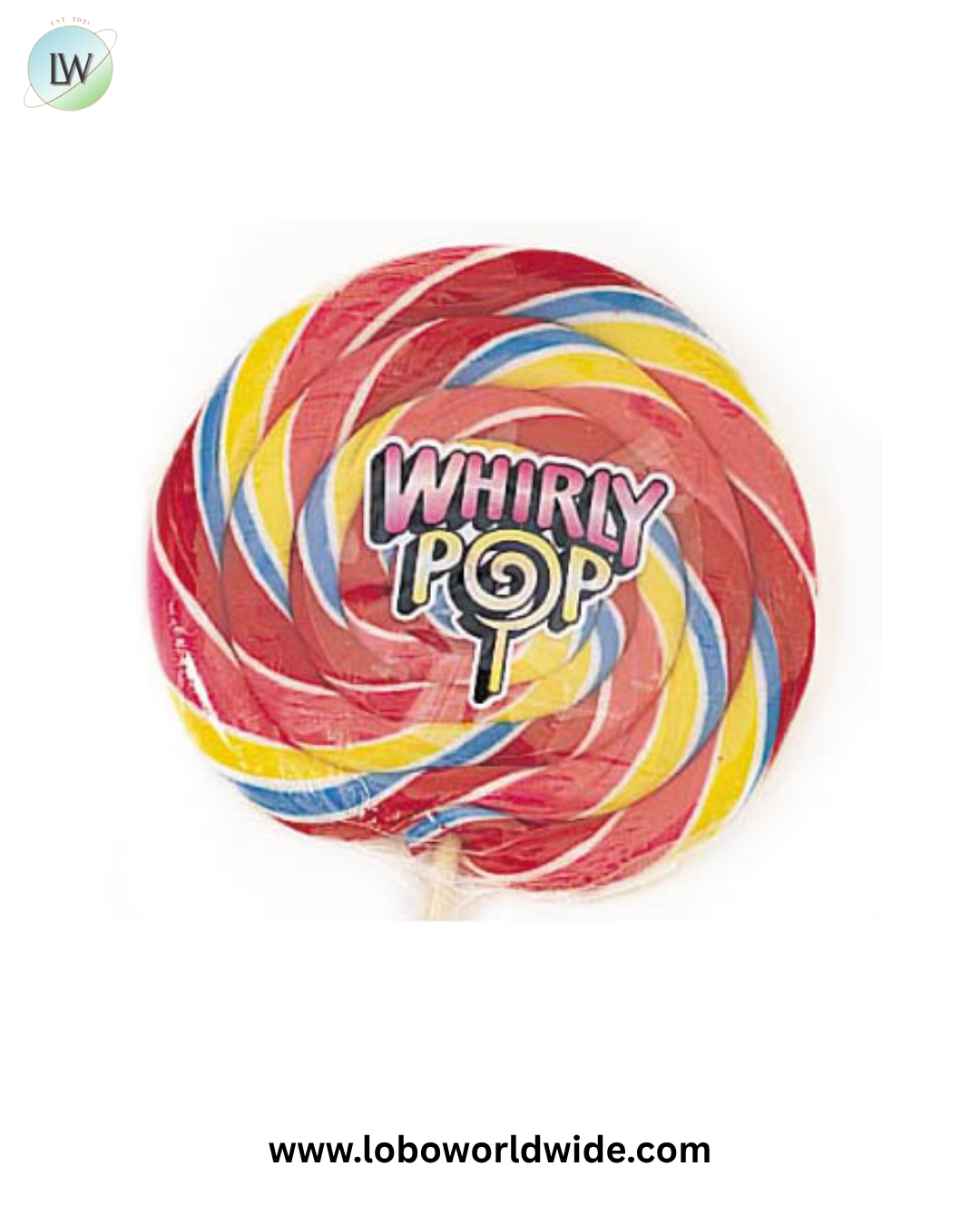 Giant Whirly Pops Rainbow - 10ct