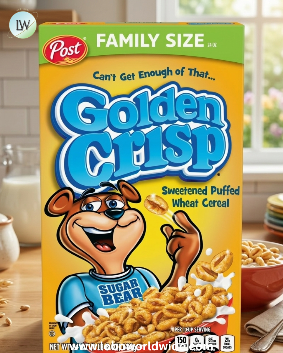 Golden Crisp Puffed Wheat Cereal, Breakfast cereal, Crunchy 24 oz Box