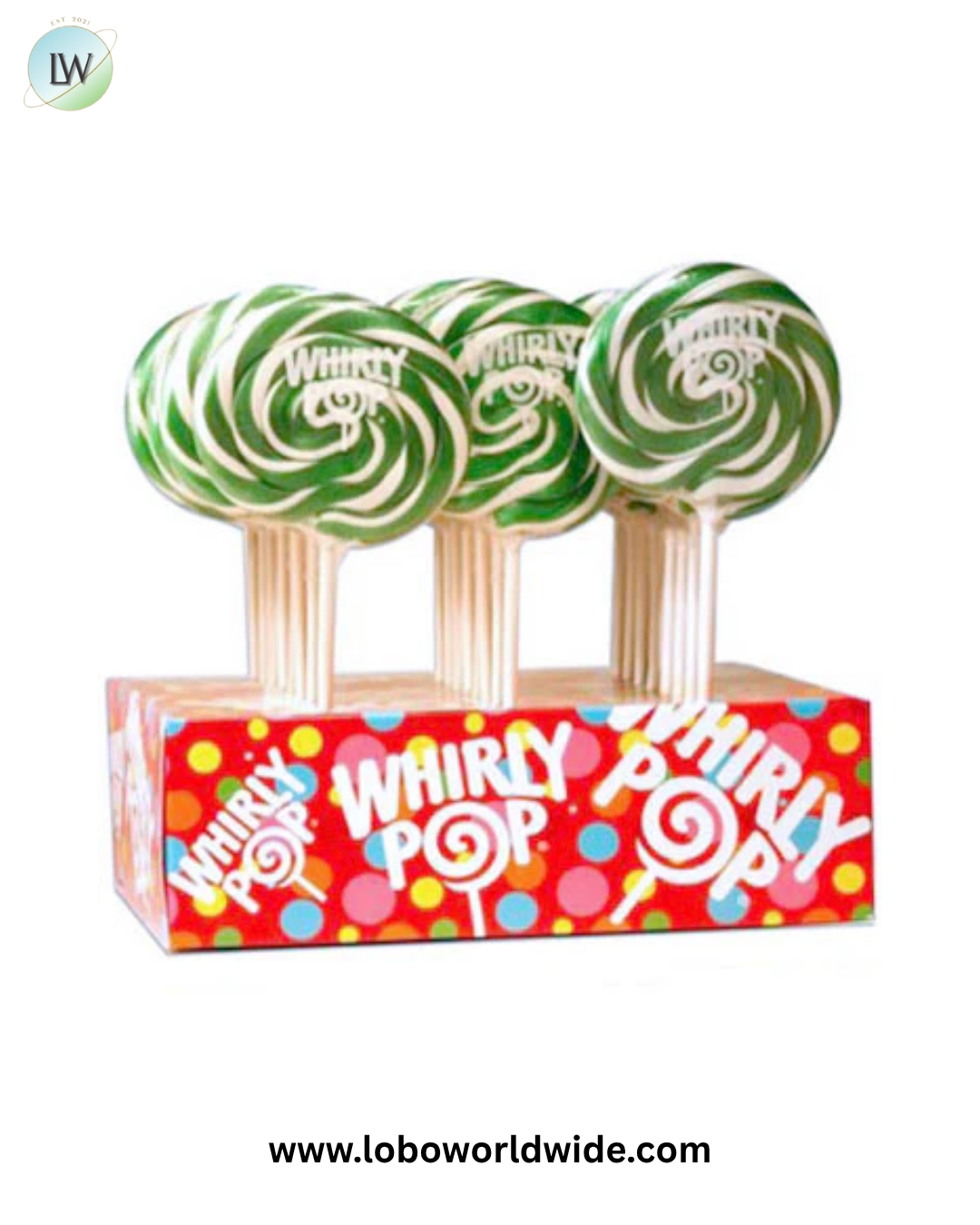 Green Whirly Pops - 24ct Displays