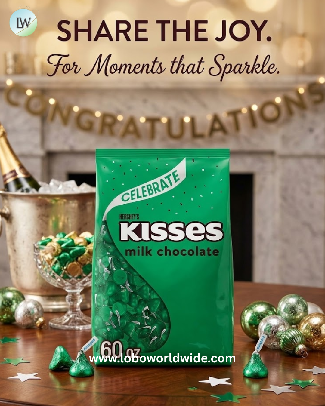 HERSHEY'S KISSES Milk Chocolate Candy Bulk Bag, Great Holiday Candy and Stocking Stuffers, 60 oz