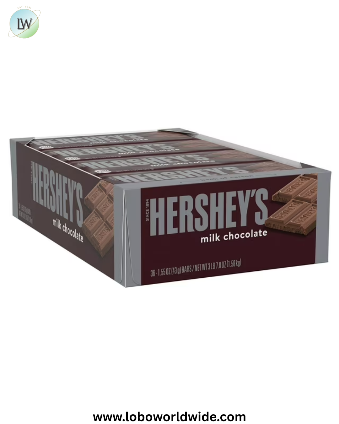 HERSHEY'S Milk Chocolate Candy Bars, 1.55 oz., 36 pk.