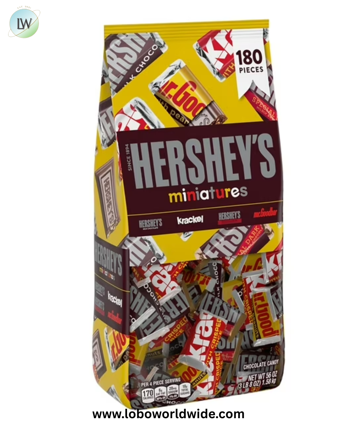 HERSHEY'S Miniatures Variety Pack Chocolate Candy, 180 pcs.