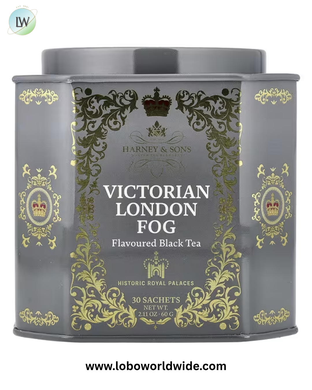 Harney & Sons, Black Tea, Victorian London Fog, 30 Sachets, 2.11 oz (60 g)