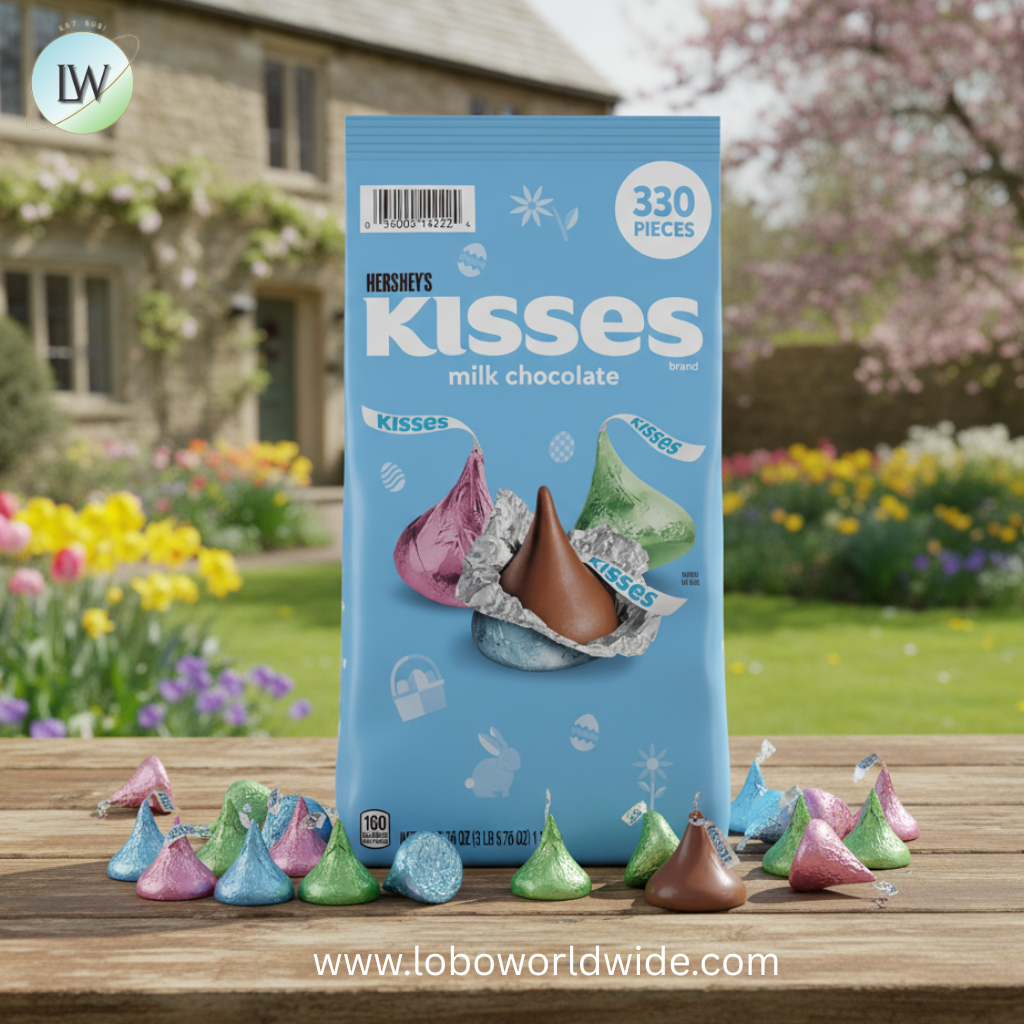 Hershey's Kisses Milk Chocolate, Easter Candy Bulk Bag, 330 ct.