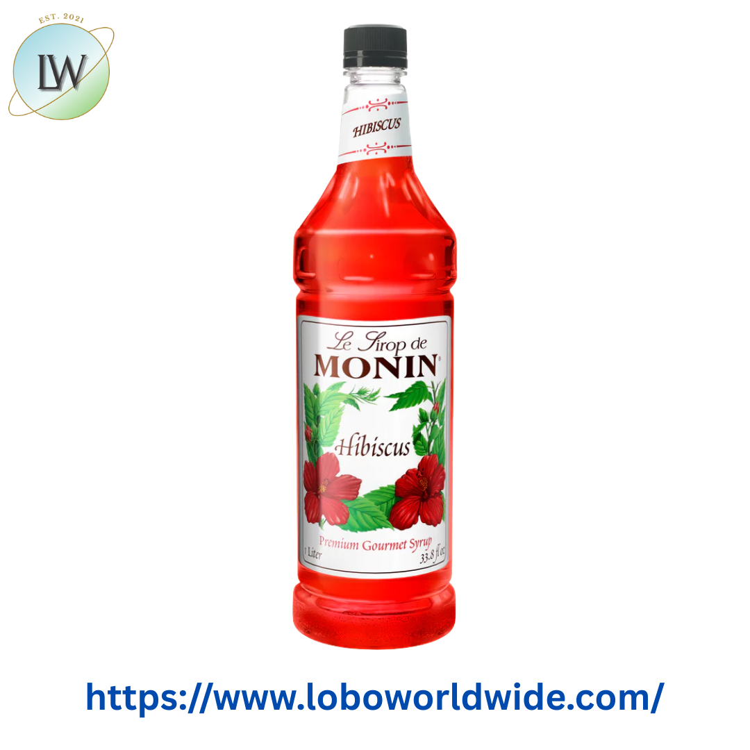 Monin Premium Hibiscus Flavoring Syrup 1 Liter