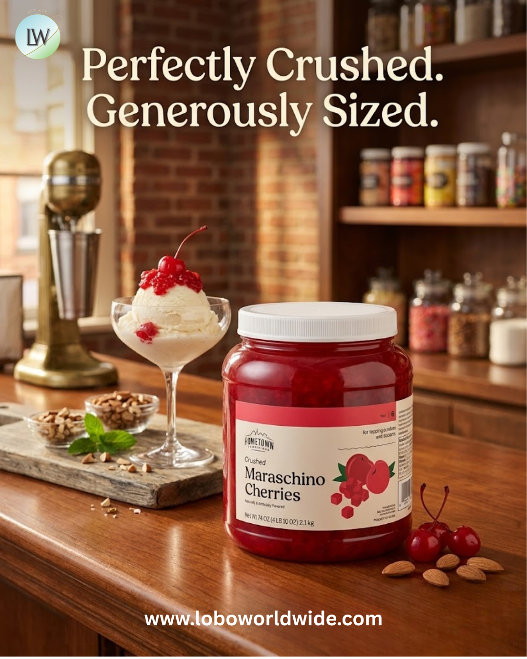 Hometown Provisions Maraschino Cherries 74 oz. - 6/Case