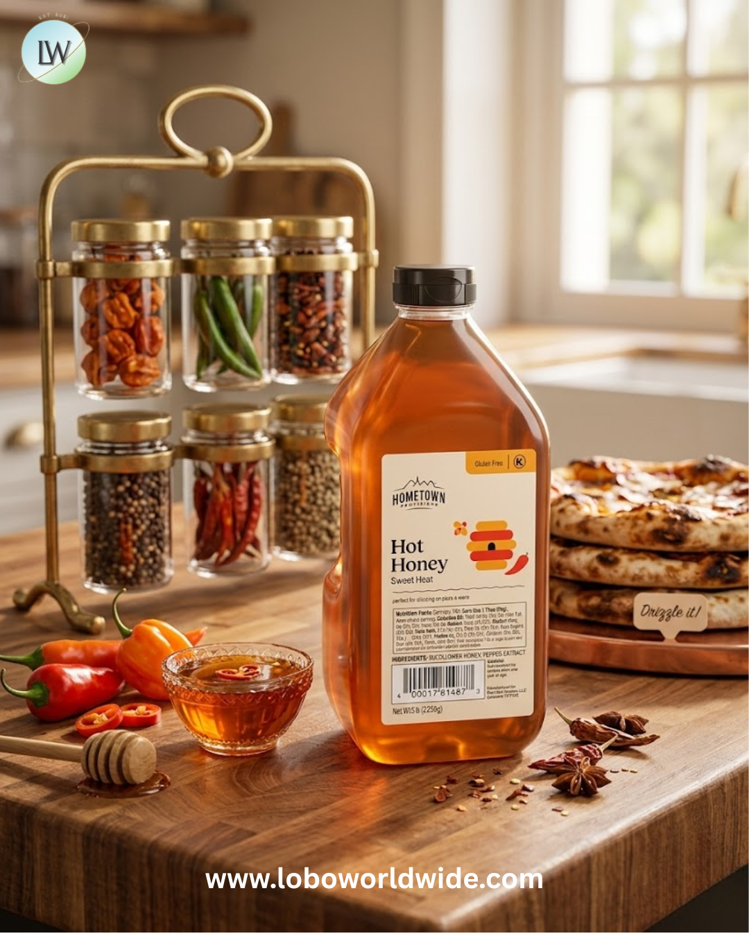 Hometown Provisions Hot Honey Squeeze Bottle.