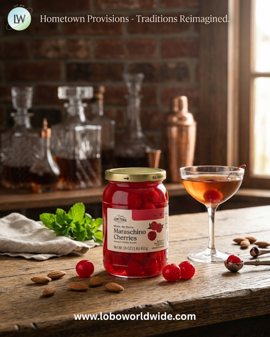Hometown Provisions Maraschino Cherries 16 oz.