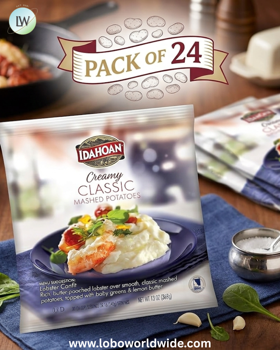Idahoan CREAMY Classic Mashed Potatoes, 13 oz. Pouches (Pack of 24)