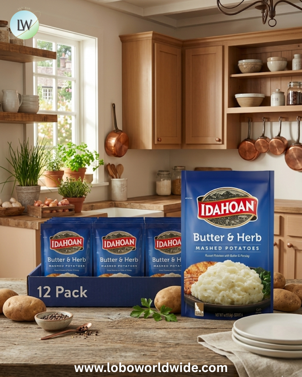 Idahoan Butter & Herb Mashed Potatoes Side Dish, 4 oz