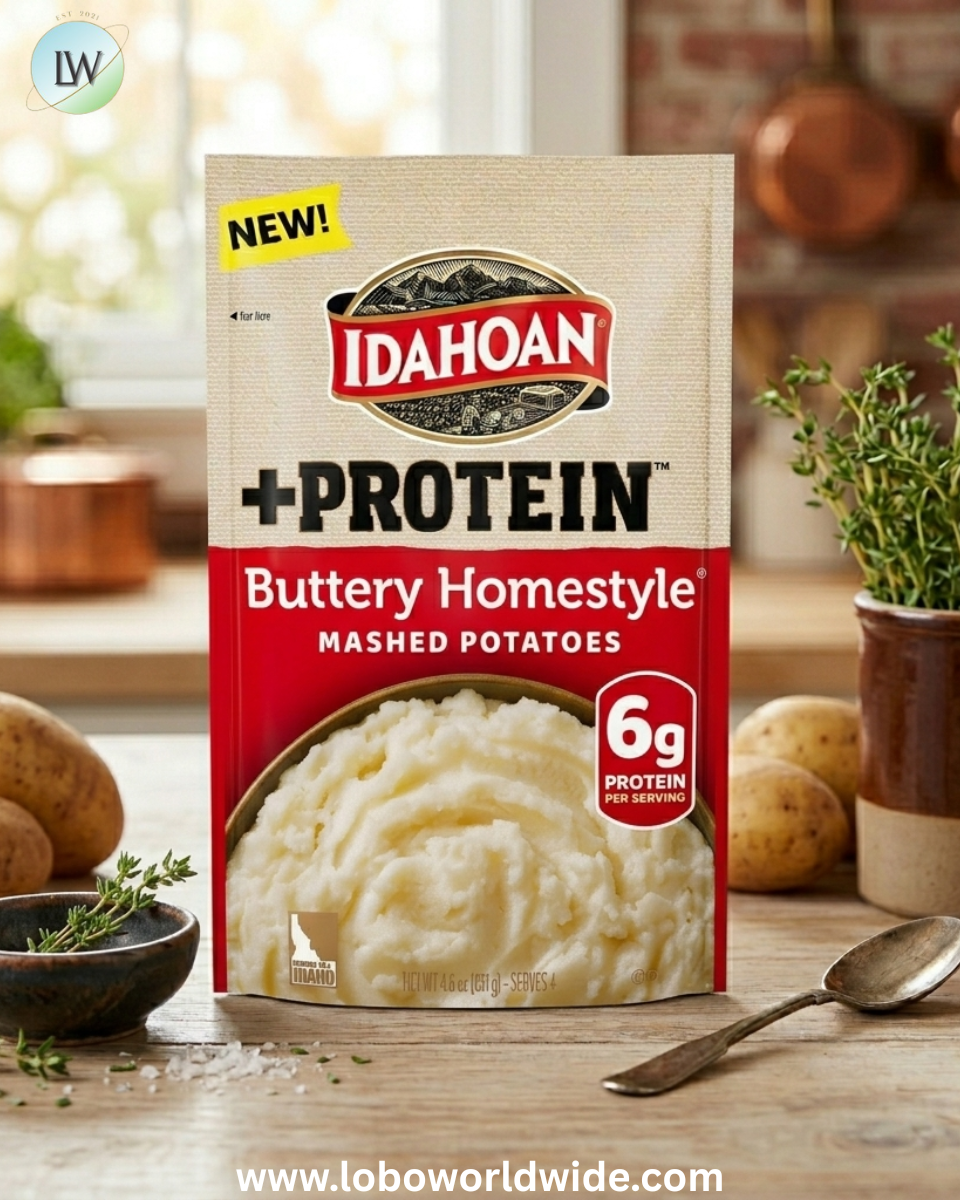 Idahoan, +Protein Mashed Potatoes, 4 servings