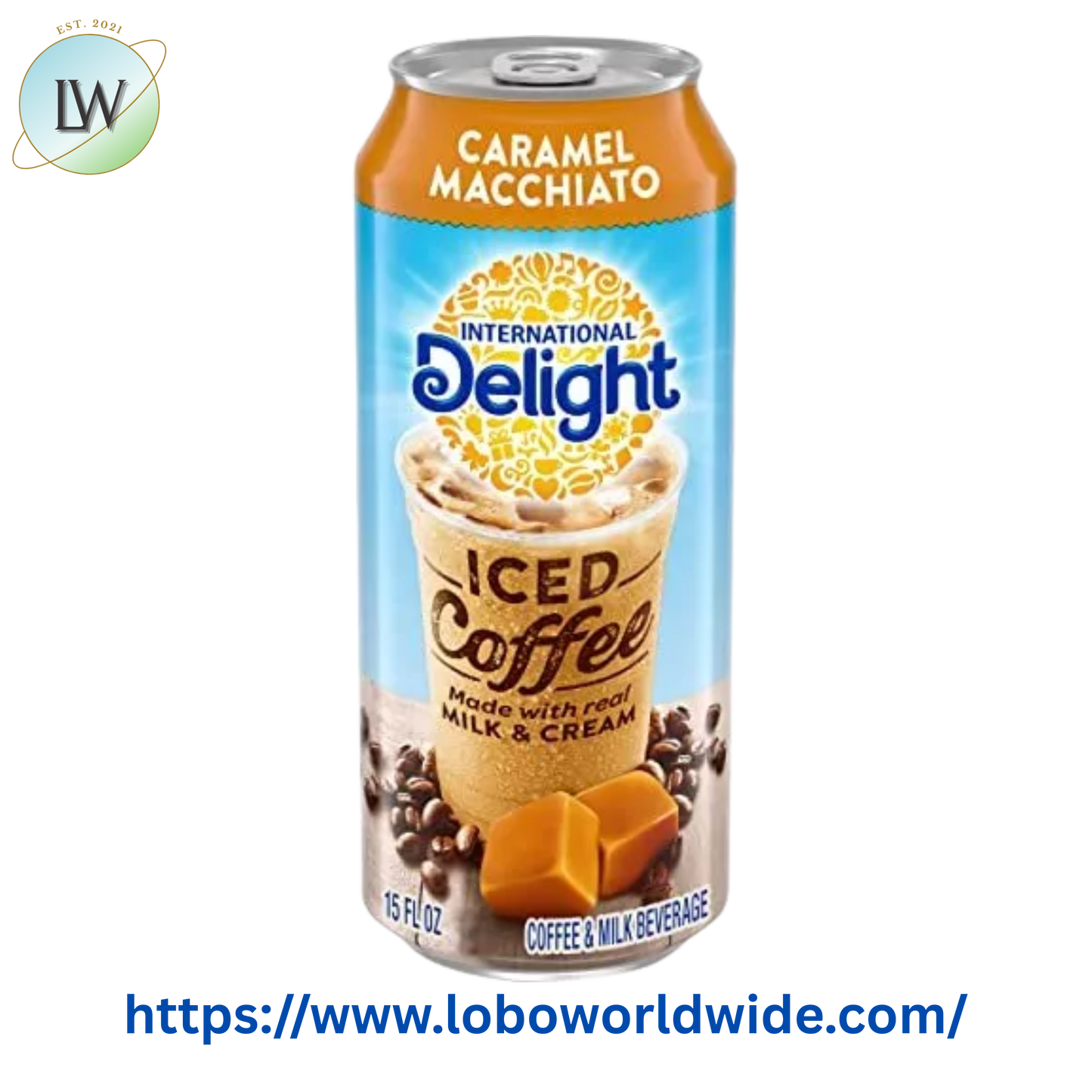 International Delight Caramel Macchiato Iced Coffee 15 fl. oz. - 12/Case