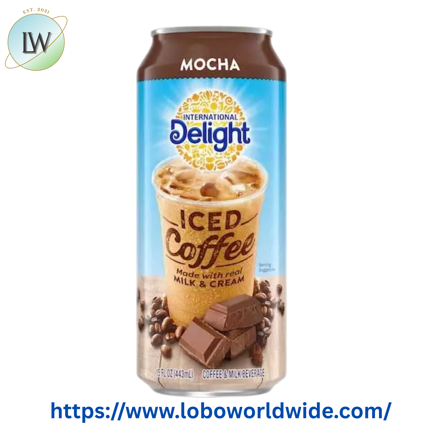 International Delight Mocha Iced Coffee 15 fl. oz. - 12/Case