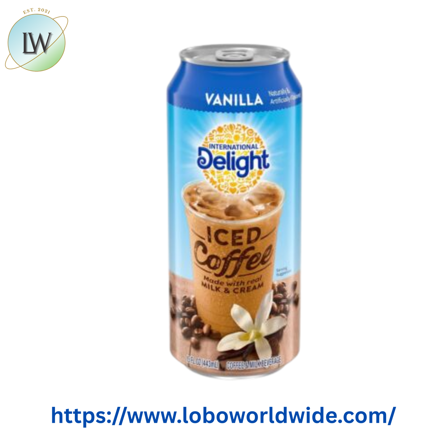 International Delight Vanilla Iced Coffee 15 fl. oz. - 12/Case