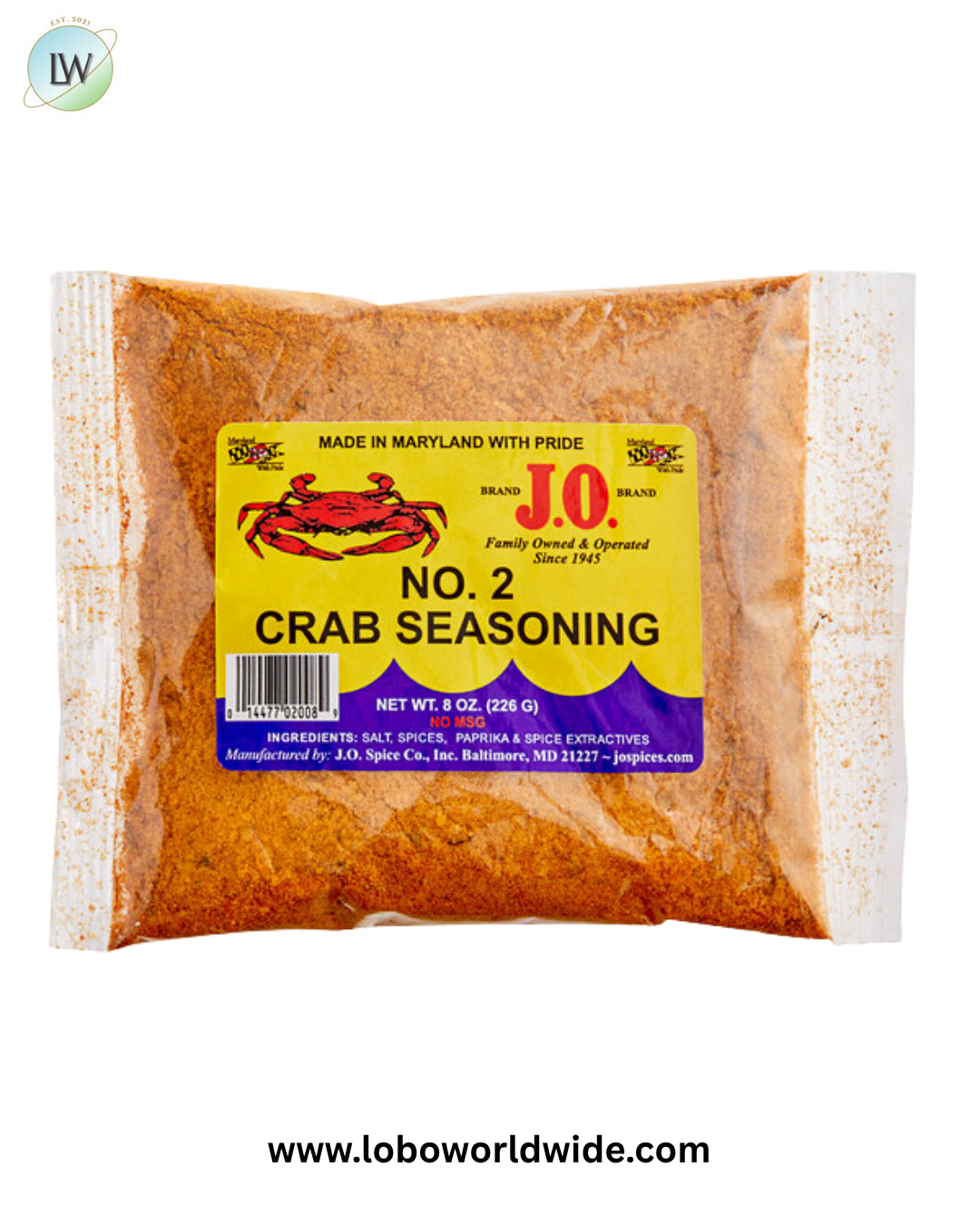 J.O. 8 oz. No. 2 Crab Seasoning