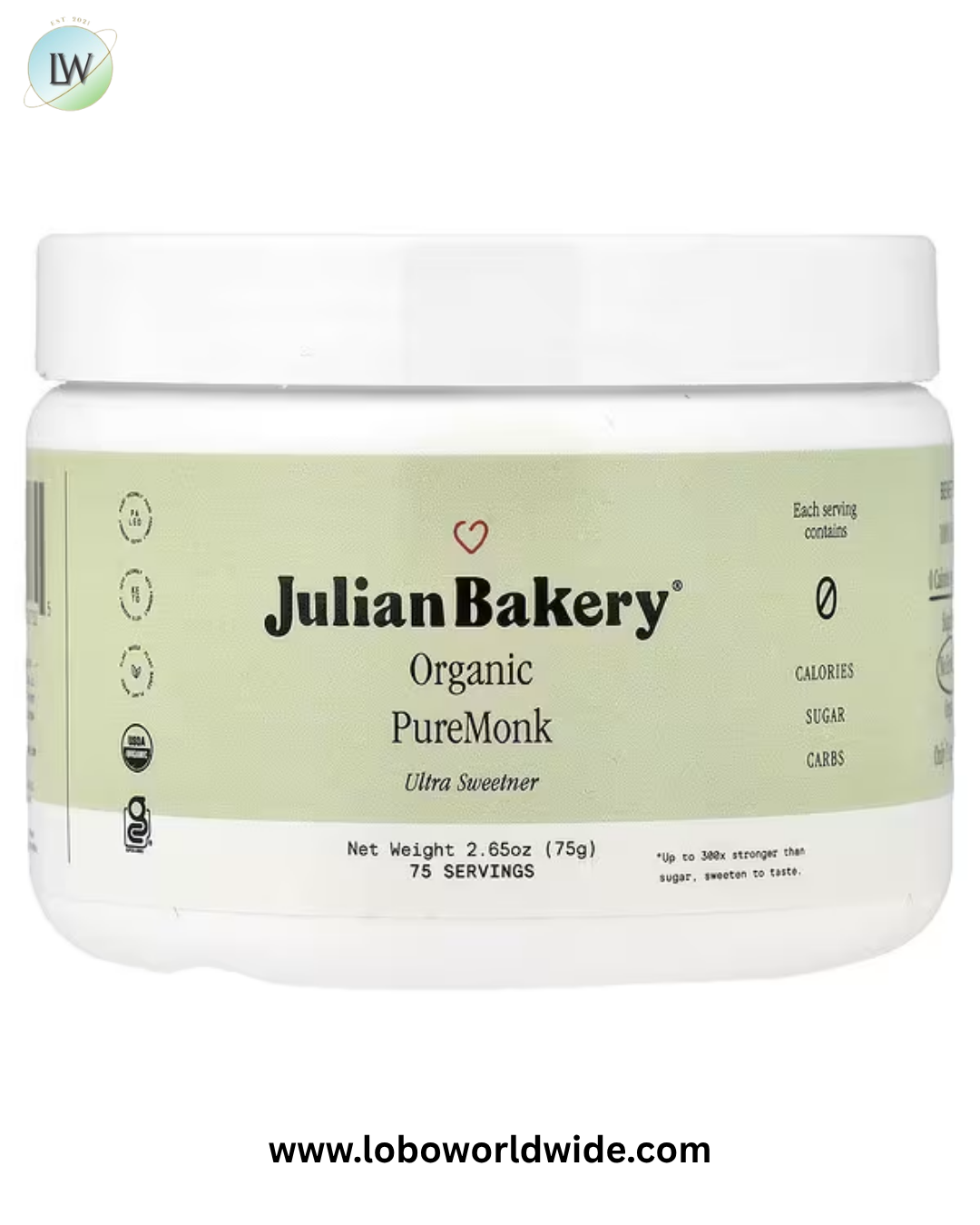 Julian Bakery, Organic PureMonk Ultra Sweetener, 2.65 oz (75 g)