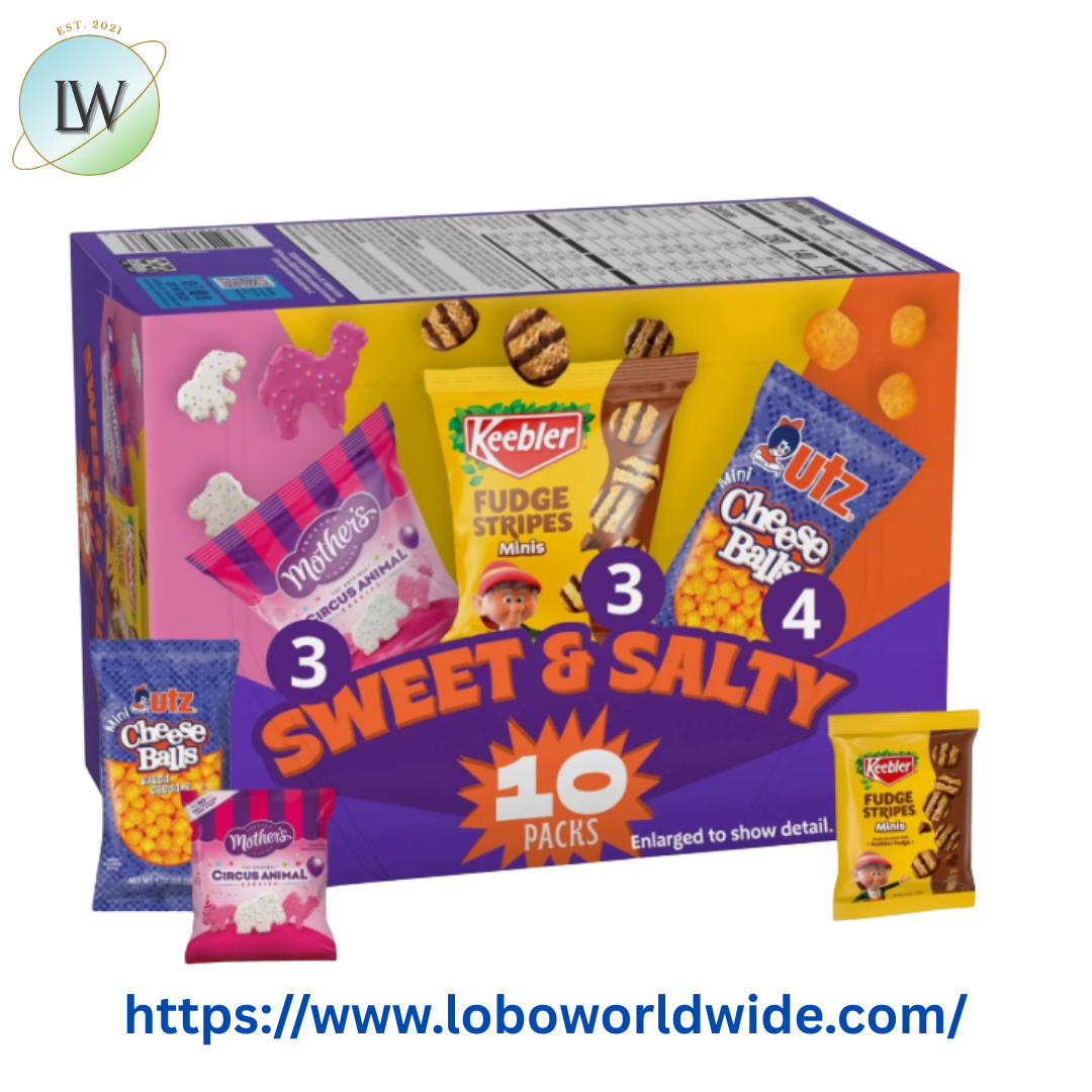 Keebler Sweet & Salty Variety Pack, 10-Count Box, MotherÕs Circus, Keebler Fudge Stripes, and Utz Cheese Balls, 10 oz