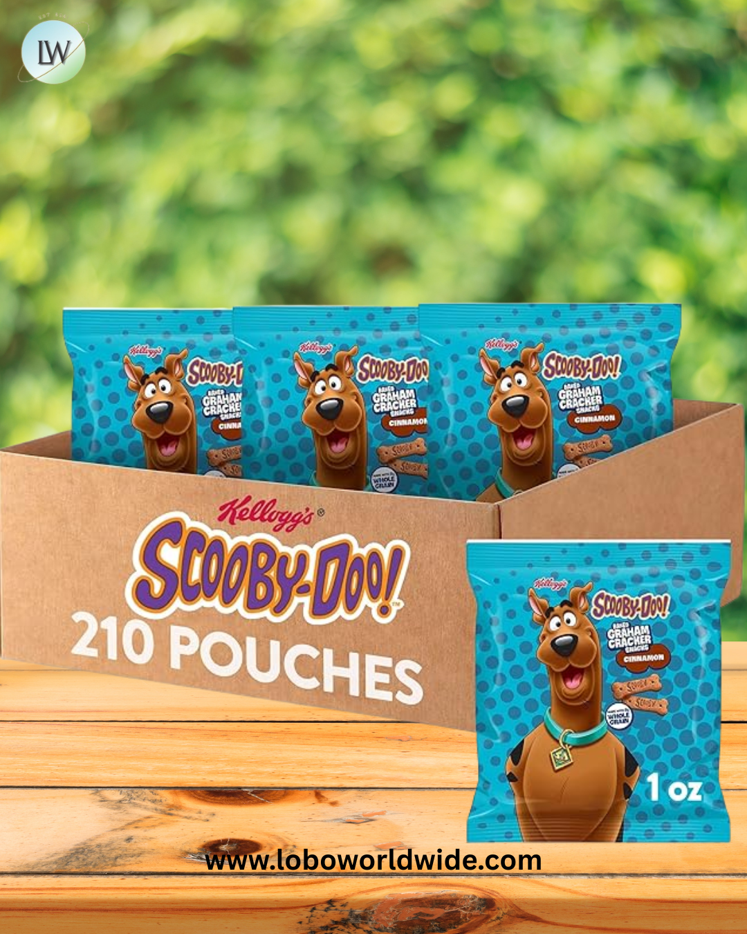 Kellogg's Scooby-Doo! Graham Cracker Cinnamon, Made with Whole Grain, (1 Oz Bag)