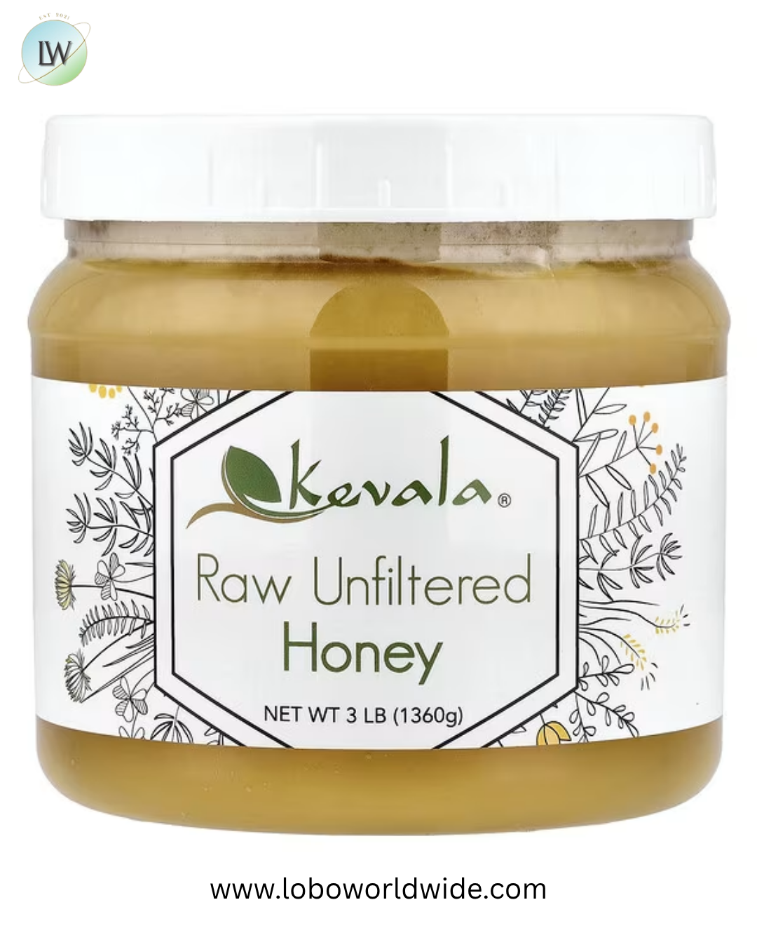 Kevala, Raw Unfiltered Honey, 3 lb (1,360 g)